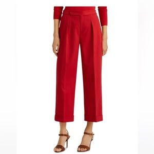 Lauren Ralph Lauren Crepe Pleated Ankle Pants